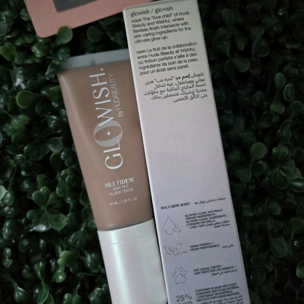 GloWish Huda Beauty Multidew Skin Tint 10 Deep Discontinued Tan NIB